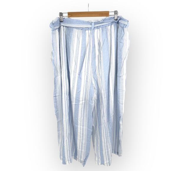 Gibson striped wide leg cropped pants Size 2X - Picture 8 of 9